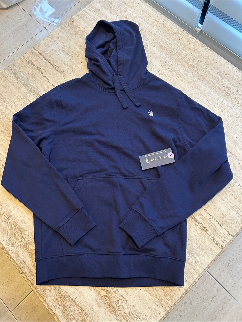 NEW 🆕 US Polo Assn Men's Navy Hooded Pullover Sweatshirt size M